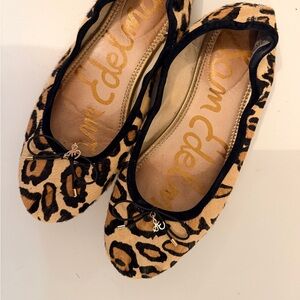 Sam Edelman size 9 leopard calf hair flats